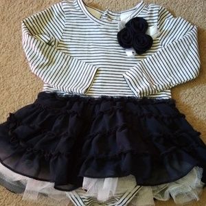 Beautiful fun frilly blue baby girl dress 6 months